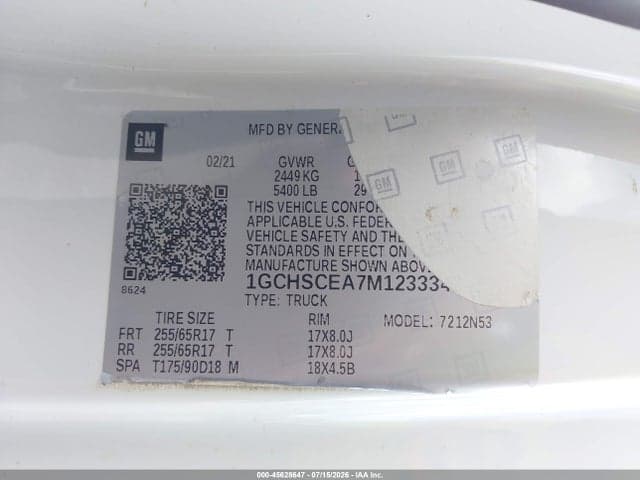 2021 CHEVROLET COLORADO 2WD LONG BOX LT 9