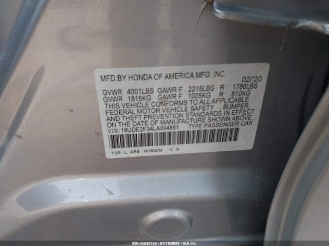 2020 ACURA ILX STANDARD 9