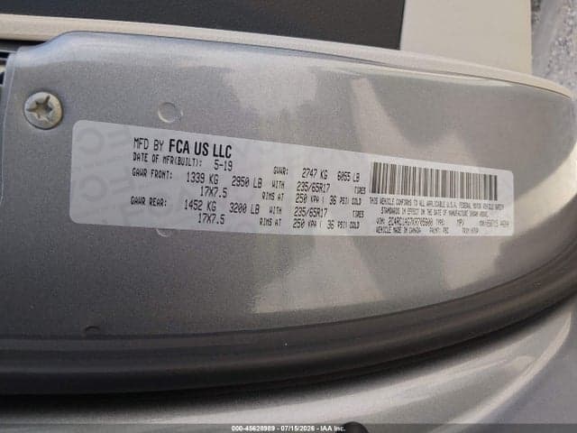 2019 CHRYSLER PACIFICA L 9