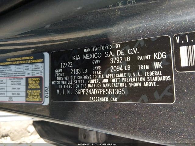 2023 KIA FORTE LXS 9