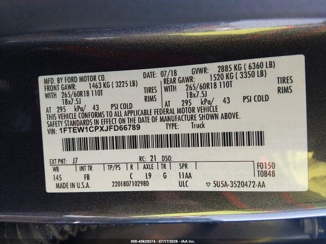 2018 FORD F-150 XLT 9