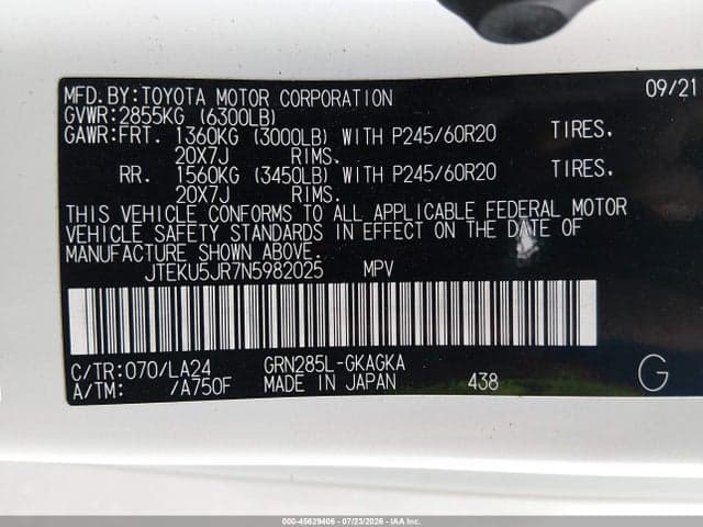 2022 TOYOTA 4RUNNER LIMITED 9