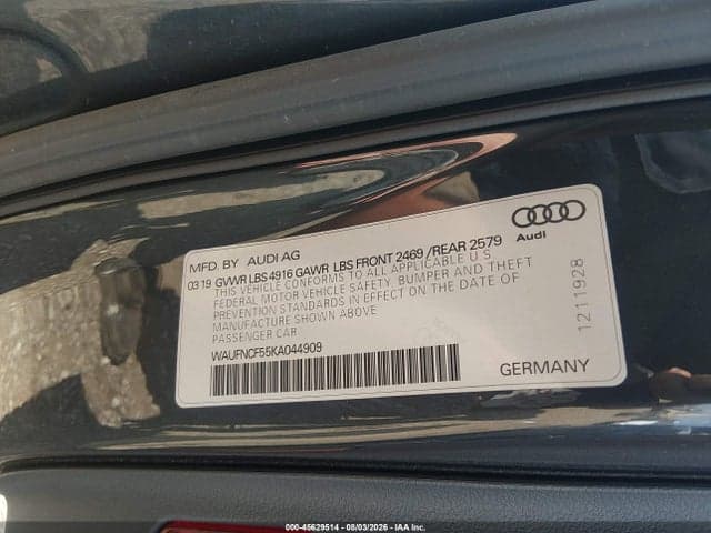 2019 AUDI A5 45 PREMIUM 9