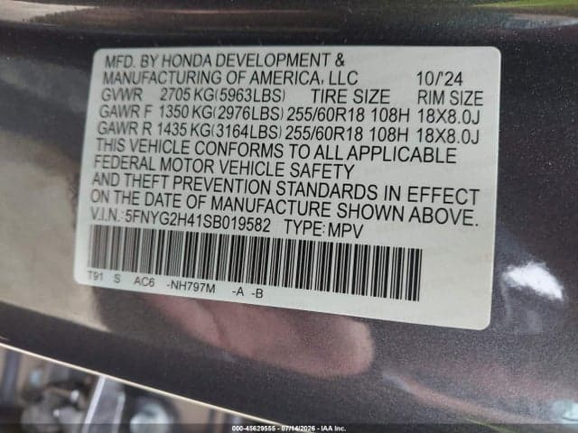 2025 HONDA PILOT EX-L 9