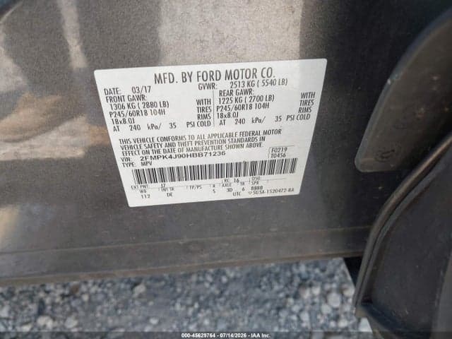 2017 FORD EDGE SEL 9