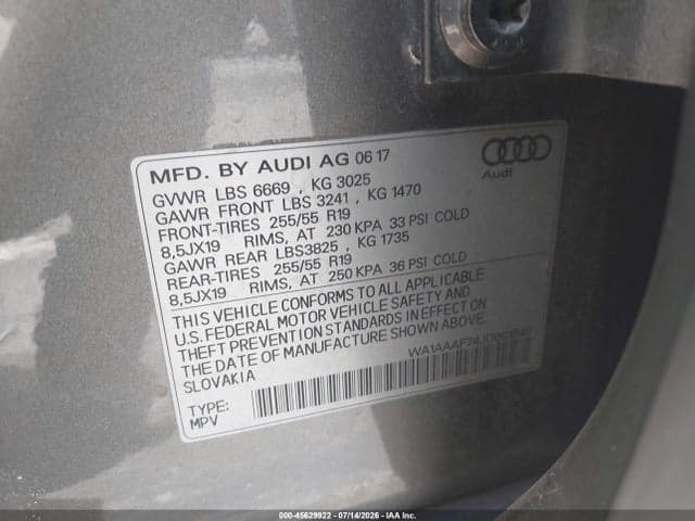 2018 AUDI Q7 3.0T PREMIUM 9