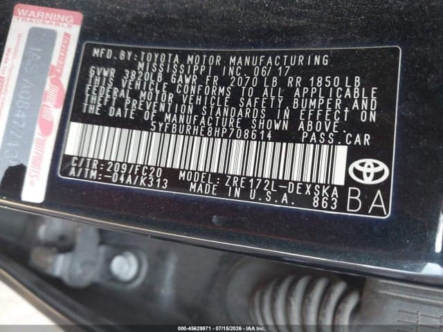 2017 TOYOTA COROLLA SE 9