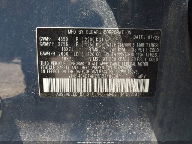 2024 SUBARU OUTBACK LIMITED 9