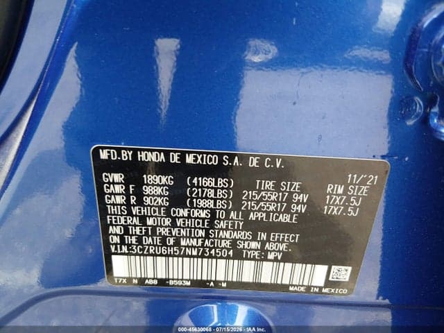 2022 HONDA HR-V AWD EX 9