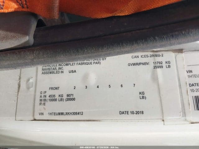 2019 INTERNATIONAL MV 9