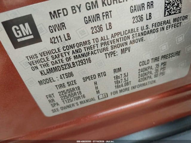 2020 BUICK ENCORE GX FWD SELECT 9