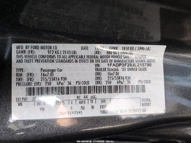 2018 FORD FOCUS SE 9