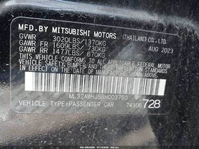 2024 MITSUBISHI MIRAGE BLACK EDITION 9