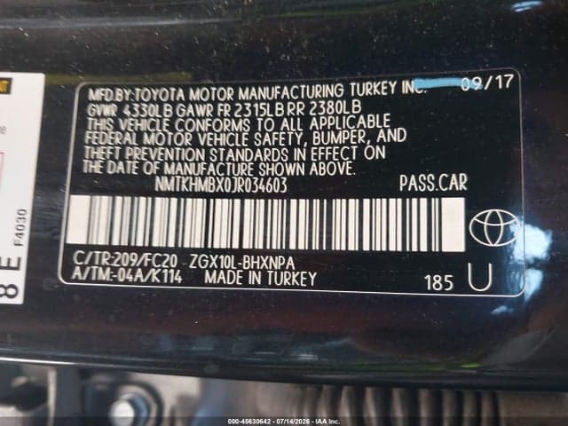 2018 TOYOTA C-HR XLE PREMIUM 9