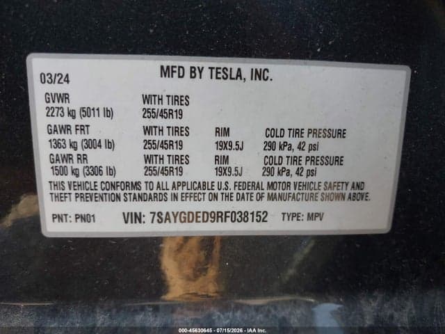 2024 TESLA MODEL Y 9
