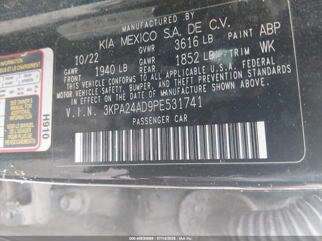 2023 KIA RIO S 9