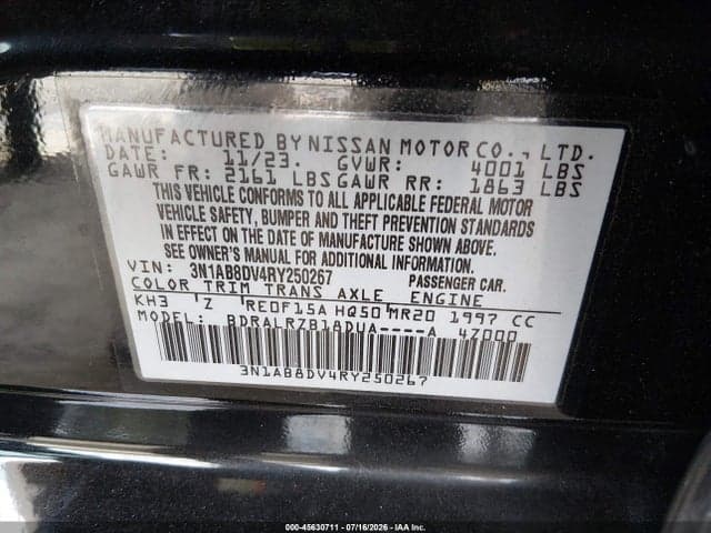 2024 NISSAN SENTRA SR XTRONIC CVT 9