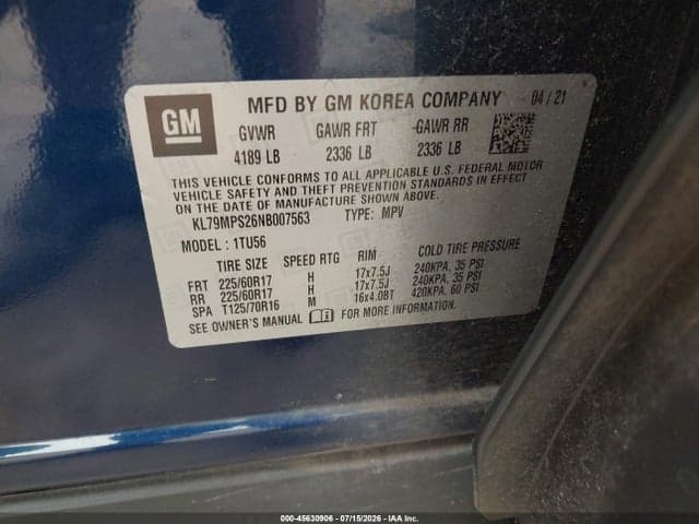 2022 CHEVROLET TRAILBLAZER FWD LT 9