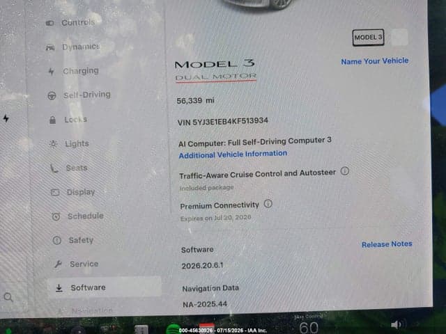 2019 TESLA MODEL 3 LONG RANGE/PERFORMANCE 7