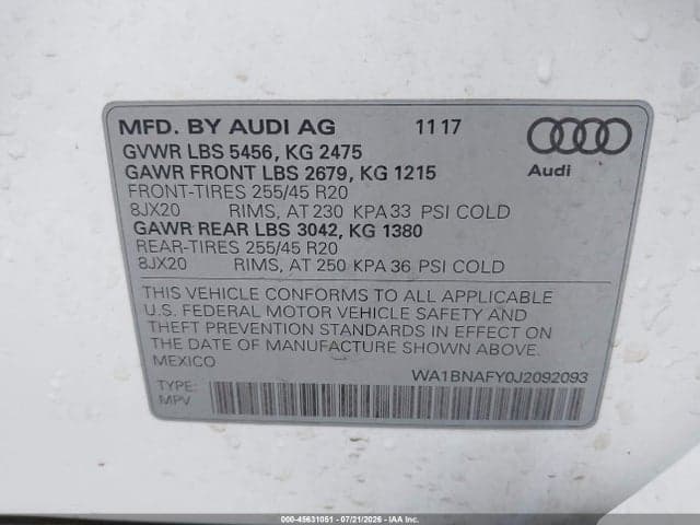 2018 AUDI Q5 2.0T PREMIUM/2.0T TECH PREMIUM 9