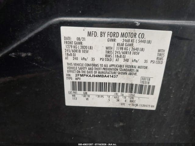2021 FORD EDGE SEL 9