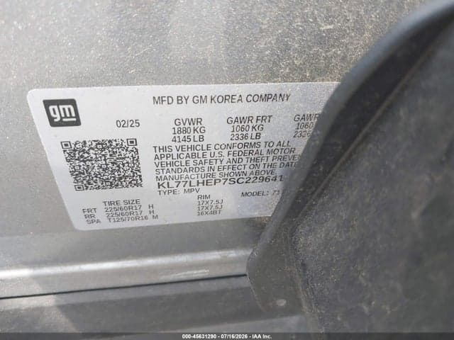 2025 CHEVROLET TRAX FWD LT 9