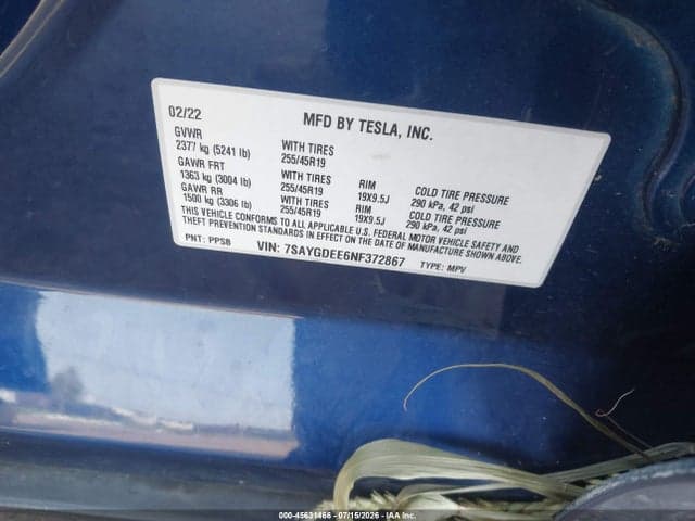 2022 TESLA MODEL Y LONG RANGE DUAL MOTOR ALL-WHEEL DRIVE 9