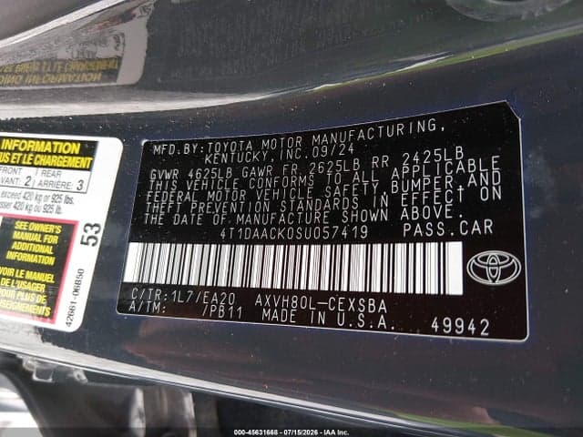 2025 TOYOTA CAMRY SE 9
