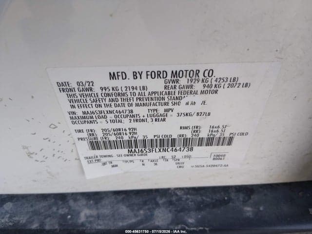 2022 FORD ECOSPORT S 9