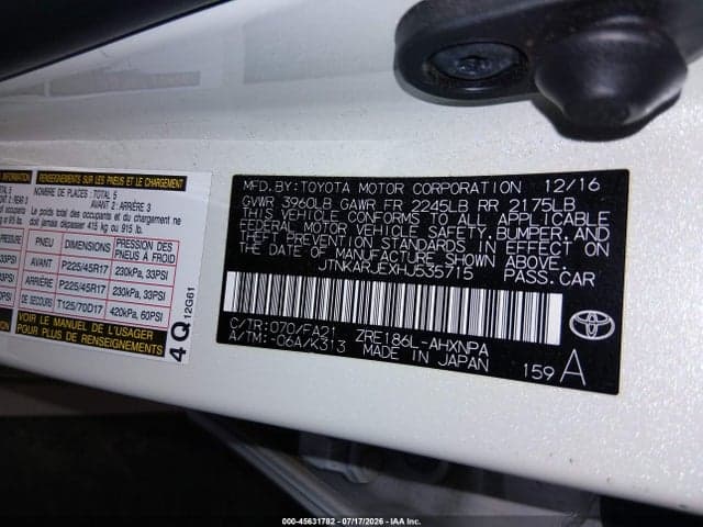 2017 TOYOTA COROLLA IM 9