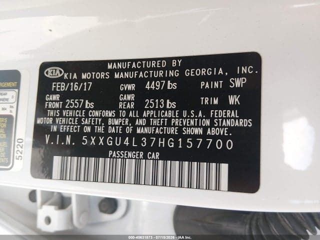 2017 KIA OPTIMA EX 9