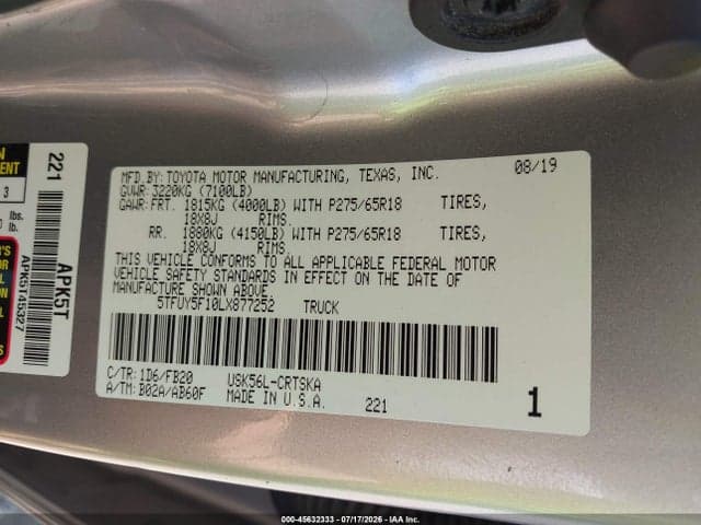 2020 TOYOTA TUNDRA SR5 9