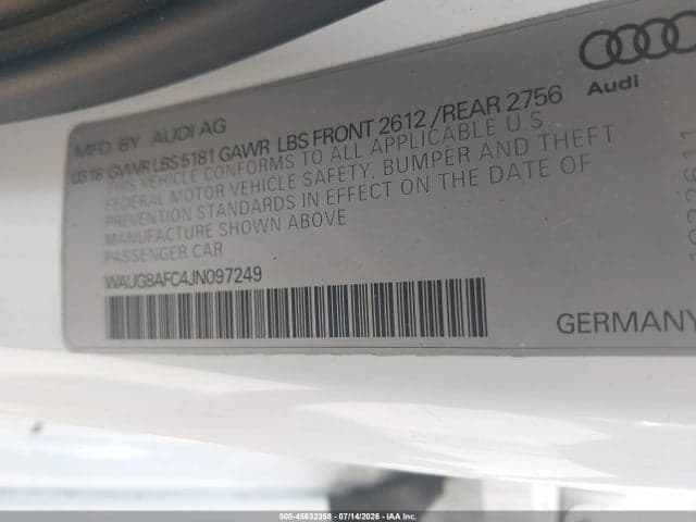 2018 AUDI A6 2.0T PREMIUM PLUS 9