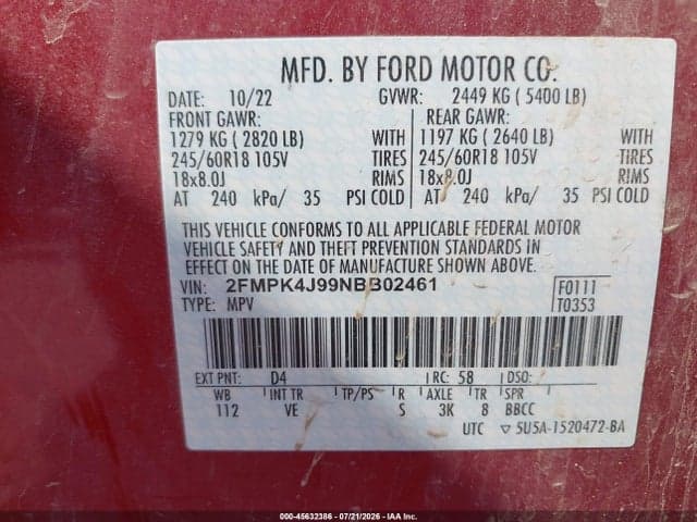 2022 FORD EDGE SEL 9