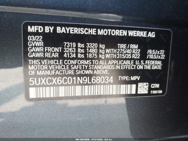 2022 BMW X7 M50I 9