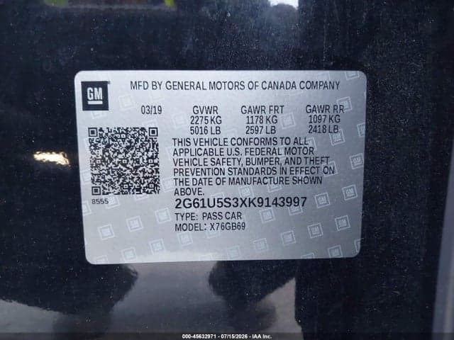 2019 CADILLAC XTS W20 LIVERY PACKAGE 9