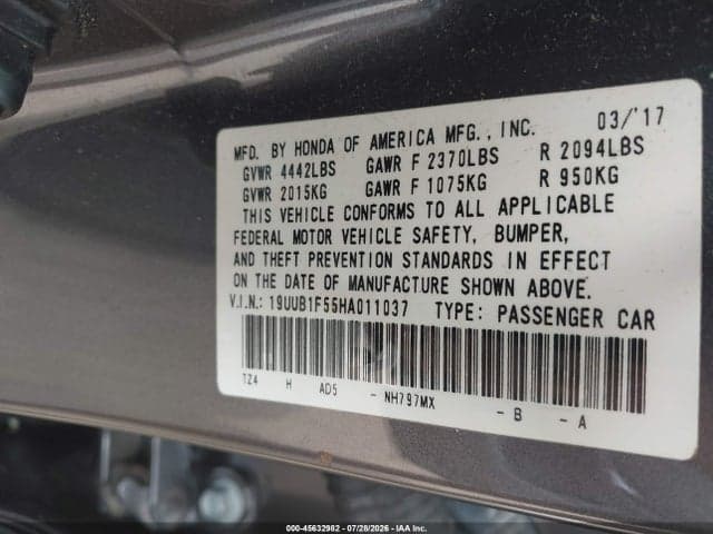 2017 ACURA TLX TECHNOLOGY PACKAGE 9