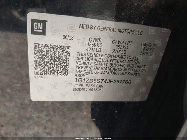 2018 CHEVROLET MALIBU LT 9