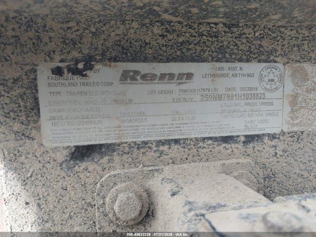 2017 TRAILER RENN 40' DUMP 9