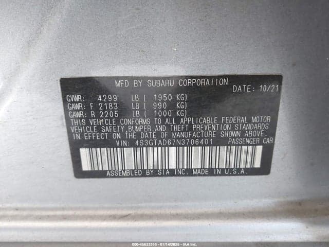 2022 SUBARU IMPREZA PREMIUM 5-DOOR 9