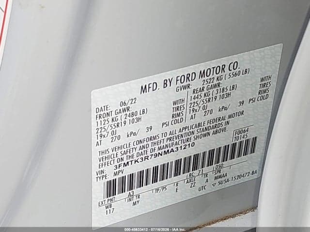 2022 FORD MUSTANG MACH-E PREMIUM 9