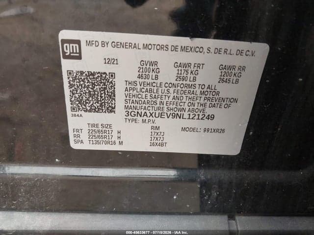 2022 CHEVROLET EQUINOX AWD LT 9