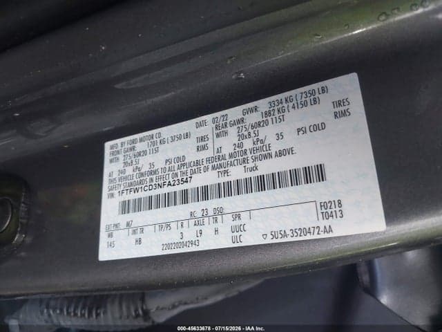 2022 FORD F-150 LARIAT 9