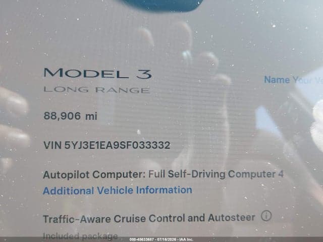 2025 TESLA MODEL 3 LONG RANGE REAR-WHEEL DRIVE/STANDARD REAR-WHEEL DRIVE 7