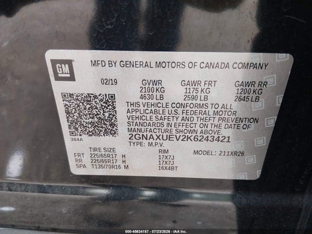 2019 CHEVROLET EQUINOX LT 9