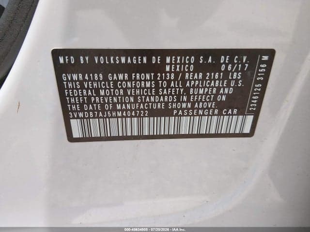 2017 VOLKSWAGEN JETTA 1.4T SE 9