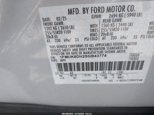 2025 FORD EXPLORER ACTIVE 9