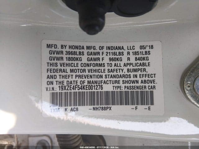 2019 HONDA INSIGHT EX 9