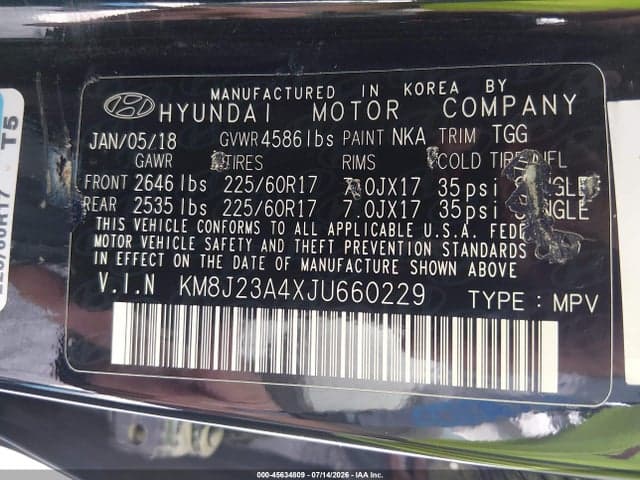 2018 HYUNDAI TUCSON SE 9