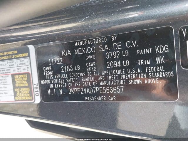 2023 KIA FORTE LXS 9